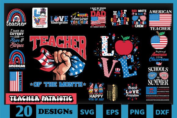 4th of July Teacher Patriotic SVG Bundle Graphics and Crafts Review