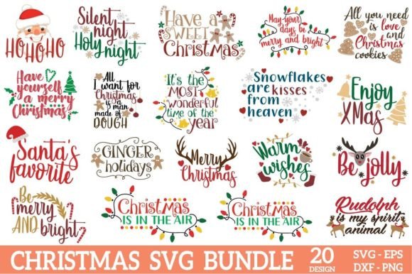 Christmas SVG Bundle, Christmas PNG Graphics