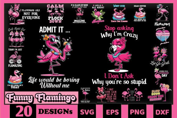 Funny Cute Flamingo SVG Bundle: Graphics and Crafts Review