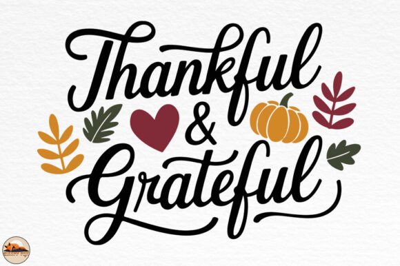 Thankful and Grateful, Thanksgiving PNG Graphics and Crafts Review